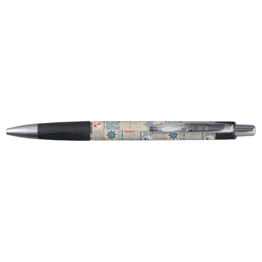 Nautical Newspaper Pattern Pen (Achterkant)