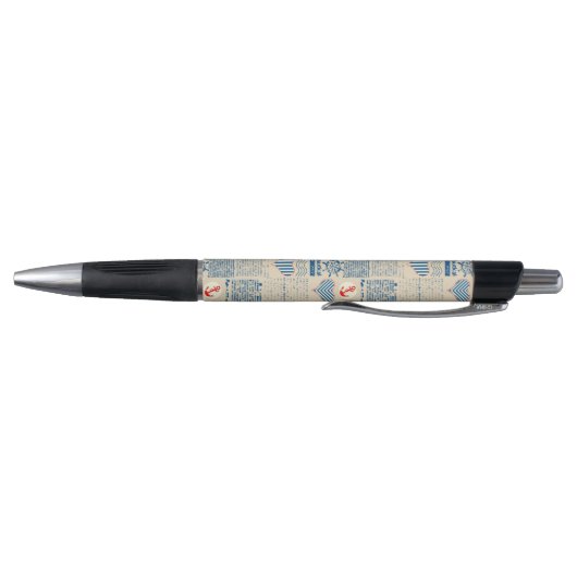Nautical Newspaper Pattern Pen (Bodem)