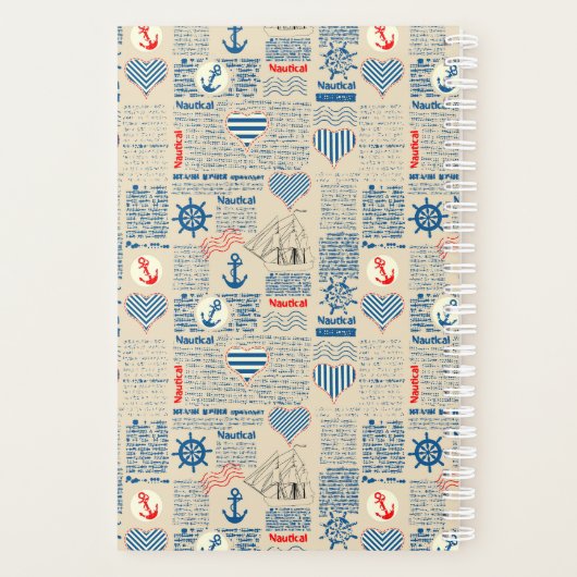 Nautical Newspaper Pattern Planner (Achterkant)