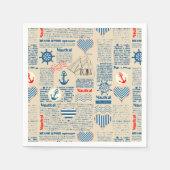 Nautical Newspaper Pattern Servet (Voorkant)