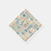 Nautical Newspaper Pattern Servet (Hoek)