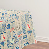 Nautical Newspaper Pattern Tafelkleed (Voorbeeld)