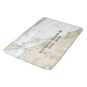 Nautical North Michigan Longitude Latitude Chart Badmat (Gekanteld)