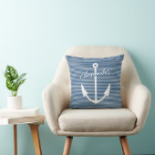 Nautical nursery decor kussen met bootanker (Stoel)