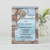 Nautical Ocean Anchor Bridal Shower Kaart (Staand voorkant)