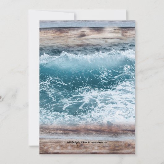 Nautical Ocean Anchor Bridal Shower Kaart (Achterkant)