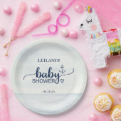 Nautical Ocean Baby shower Anchor Papieren Bordje (Feest)