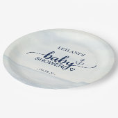 Nautical Ocean Baby shower Anchor Papieren Bordje (Gekanteld)