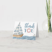 Nautical Ocean Baby shower Bedankkaart (Voorkant)