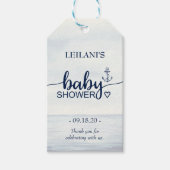 Nautical Ocean Baby shower Dank u Cadeau Labels Cadeaulabel (Voorkant)