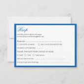 Nautical Ocean Beach blue Wedding Rsvp Kaart (Voorkant)