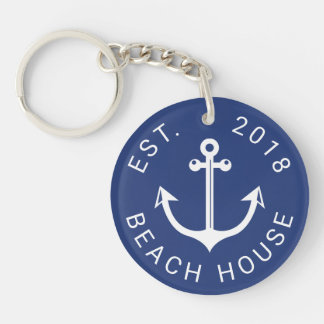 Nautical Ocean Beach House | JOUW TEKST Sleutelhanger
