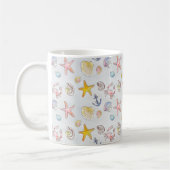 Nautical Ocean Beach Starfish Seashell Pastel Koffiemok (Links)