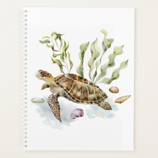 Nautical Ocean Beach Turtle Clownfish Planner (Voorkant)
