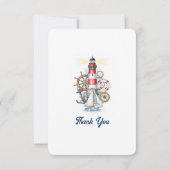 Nautical Ocean Beacon  Bedankkaart (Achterkant)