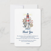 Nautical Ocean Beacon  Bedankkaart (Voorkant)