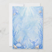 Nautical Ocean Blauwe Walvis Baby Borrel Kaart (Achterkant)