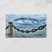 Nautical Ocean Blue Marine Visitekaartje (Voorkant)