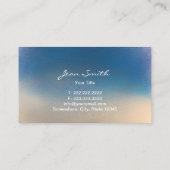 Nautical Ocean Blue Starfish Salon Spa Visitekaartje (Achterkant)