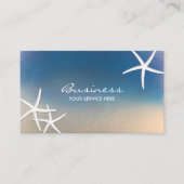 Nautical Ocean Blue Starfish Salon Spa Visitekaartje (Voorkant)