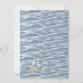 Nautical Ocean Boy Baby shower Kaart (Achterkant)