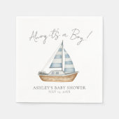 Nautical Ocean Boy Baby shower Servet (Voorkant)