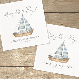 Nautical Ocean Boy Baby shower Servet
