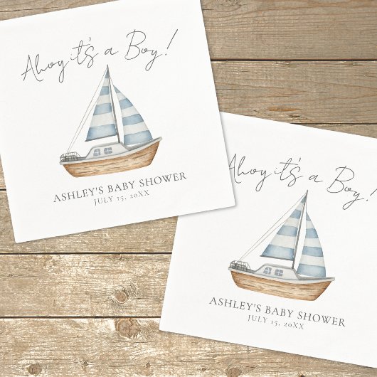 Nautical Ocean Boy Baby shower Servet