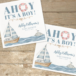 Nautical Ocean Boy Baby shower Servet