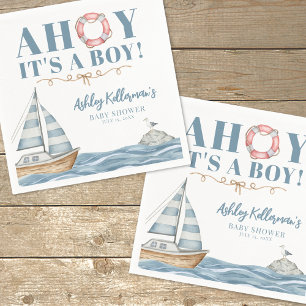 Nautical Ocean Boy Baby shower Servet