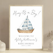 Nautical Ocean Boy Baby shower Welkomstbord Poster