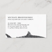 Nautical Ocean Fish Shark Contactkaartje (Achterkant)