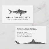 Nautical Ocean Fish Shark Contactkaartje (Voorkant / Achterkant)