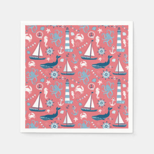 Nautical Ocean Roos Servet