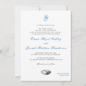 Nautical Ocean strand modern elegant Wedding Kaart (Voorkant)