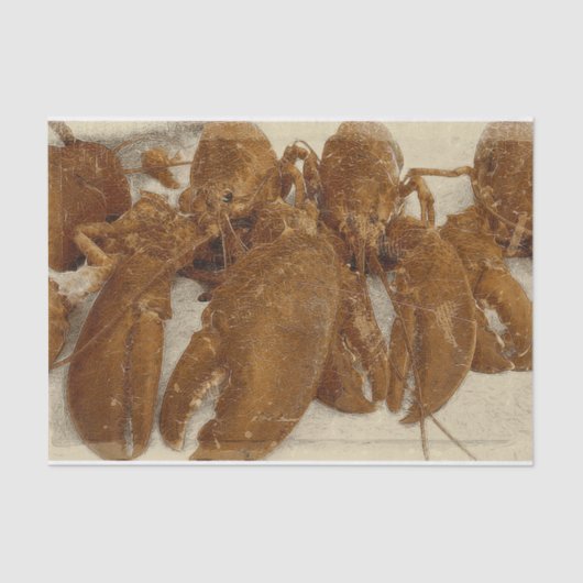 Nautical  Ocean Texture Lobster Tissuepapier (Voorkant)