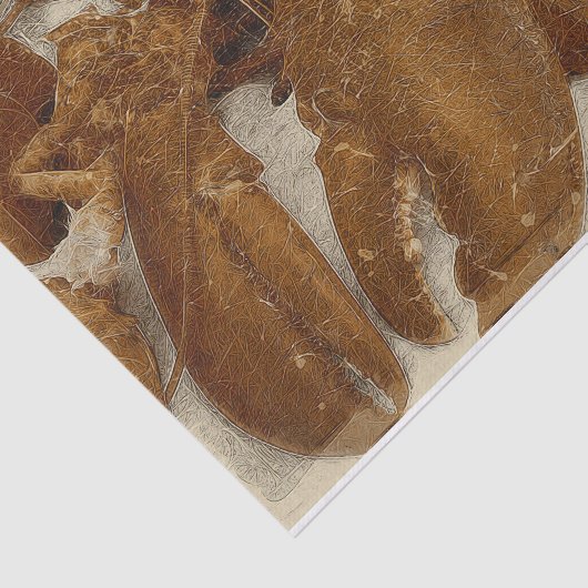 Nautical Ocean Texture Lobster Tissuepapier (Detail)