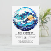 Nautical Ocean Waves Verjaardag Kaart (Staand voorkant)