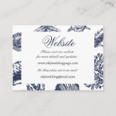 Nautical Oceanic dark navy blue Website Kaart Visitekaartje (Voorkant)