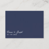 Nautical Oceanic dark navy blue Website Kaart Visitekaartje (Achterkant)