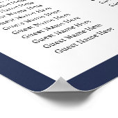 Nautical Oceanic klassiek marineblauw Poster (Hoek)