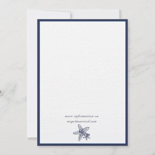 Nautical Oceanic marvy Bridal Shower Kaart (Achterkant)