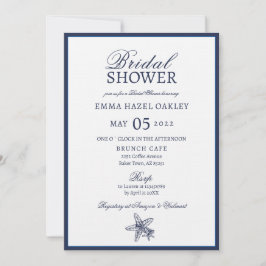 Nautical Oceanic marvy Bridal Shower Kaart