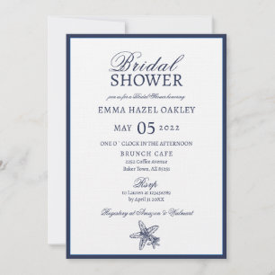 Nautical Oceanic marvy Bridal Shower Kaart