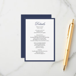 Nautical Oceanic marvy Wedding — Enclosure Informatiekaartje