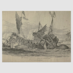 Nautical Octopus Boat Ephemera Decoupage Ship Tissuepapier