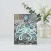 Nautical  Octopus Briefkaart (Staand voorkant)