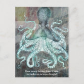 Nautical  Octopus Briefkaart (Voorkant)