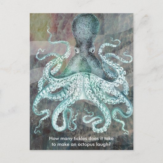 Nautical  Octopus Briefkaart (Voorkant)