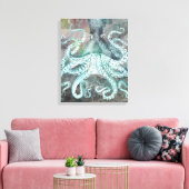 Nautical Octopus Canvas Afdruk (Insitu (Woonkamer))
